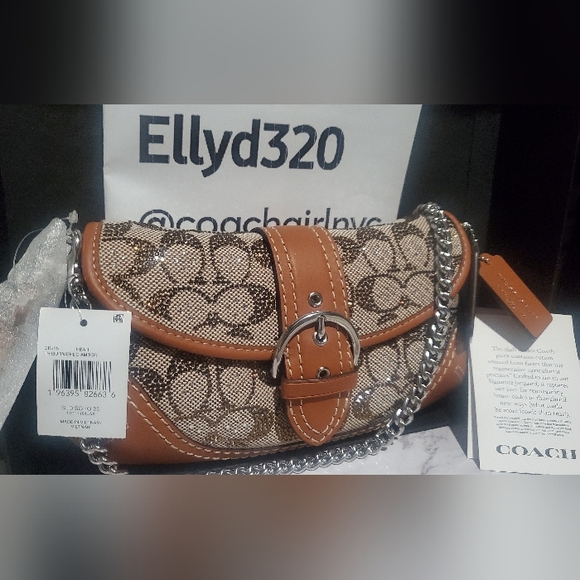 *****SOLD*****Coach Soho Bag 25 In Crystal Signature Jacquard NWT (FIRM PRICE) - Picture 3 of 12
